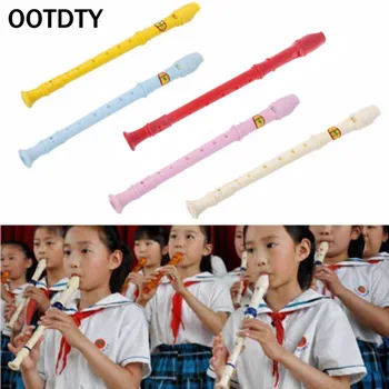 

OOTDTY Plastic Musical Instrument Recorder Soprano Long Flute 8 Holes
