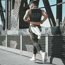 Мужские быстросохнущие брюки-карандаш для бега, мужские брюки, спортивный костюм, спортивные штаны пэчворк, леггинсы, спортивная одежда для бега