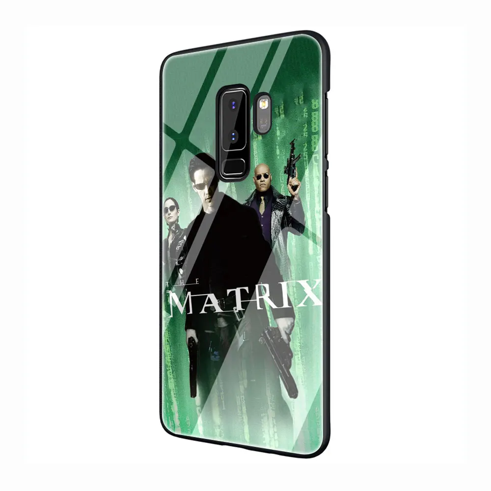G6 Матрица закаленное Стекло TPU черный чехол для Galaxy S7 Edge S8 S9 плюс S10 Note 8, 9, 10, A10 20 30 40 50 60 70 - Цвет: G6