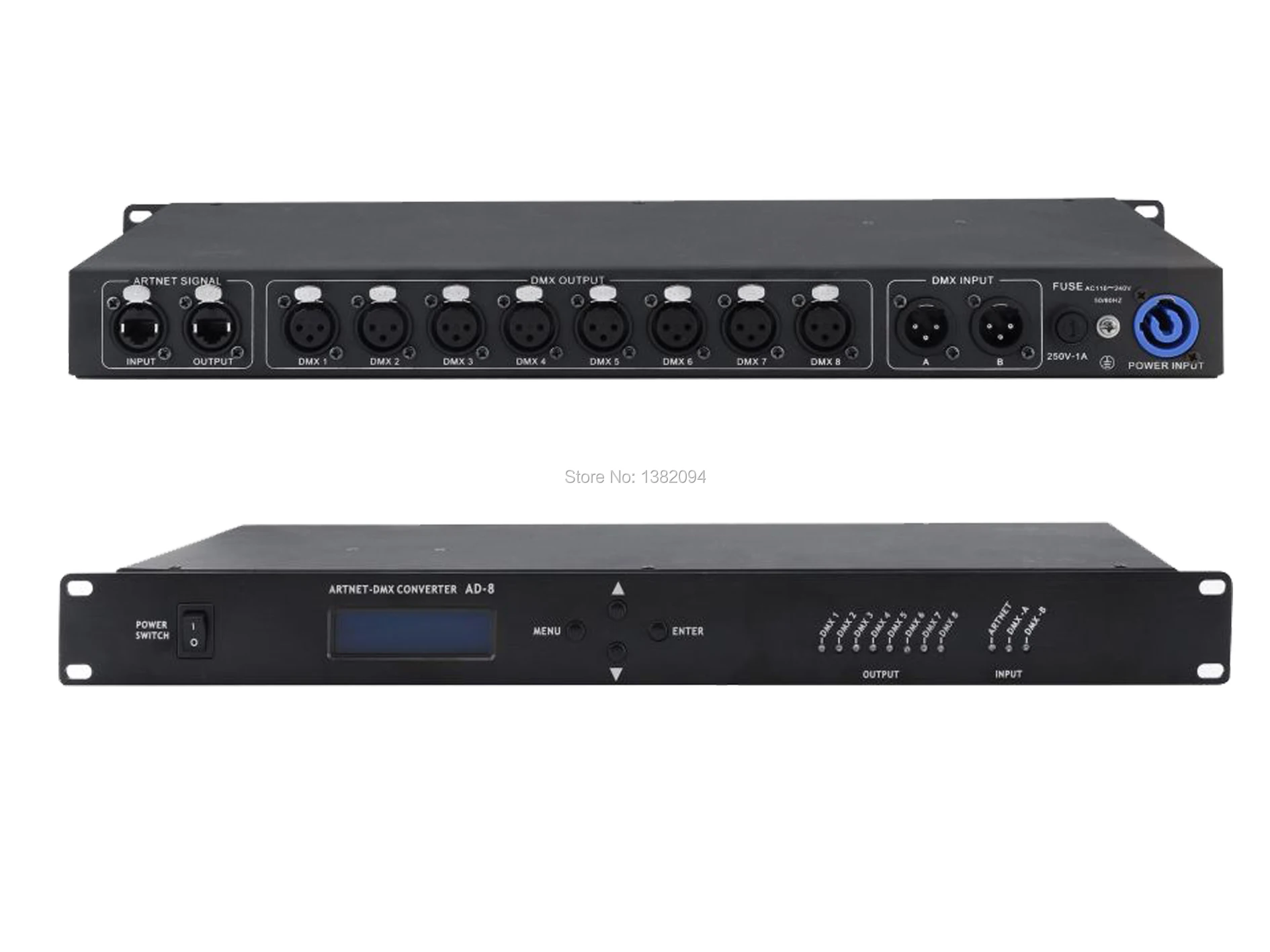 Контроллер Dmx Artnet 1 шт. 8 портов преобразователь выход 8x512 4096 каналов для Satge Dj