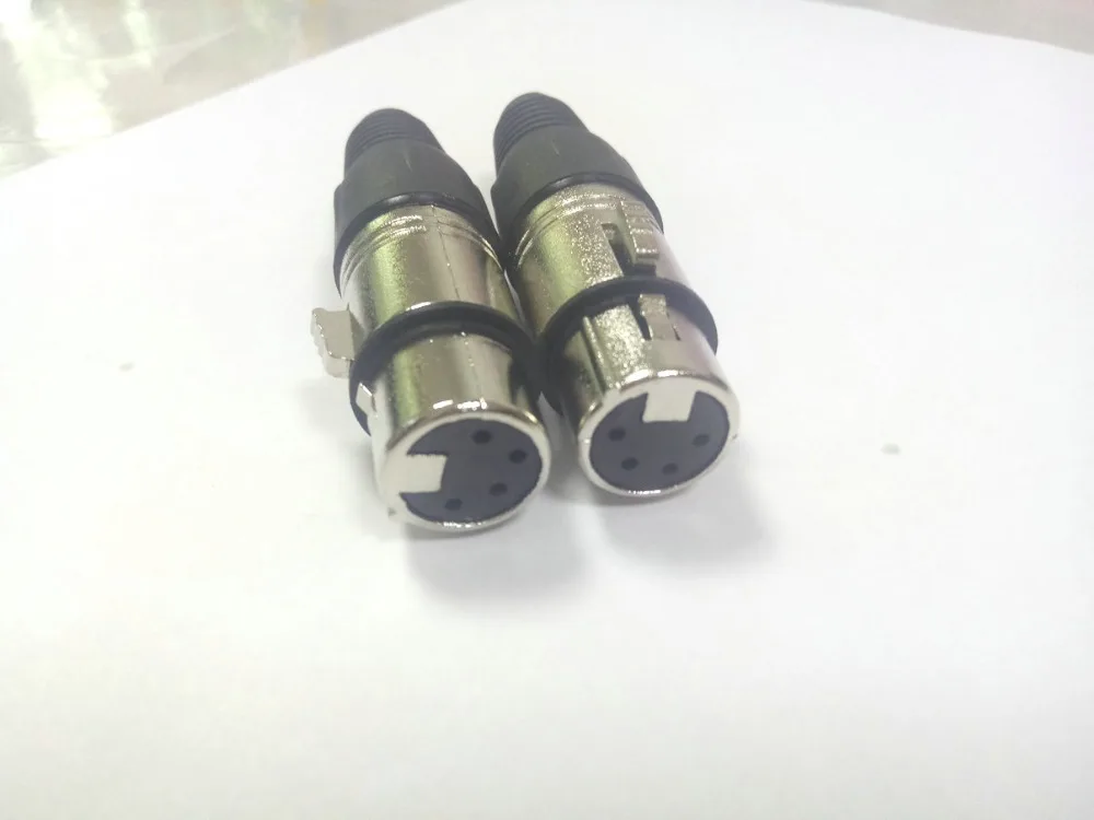25 шт. 4 Pin XLR гнездо припоя Разъем для микрофонного кабеля