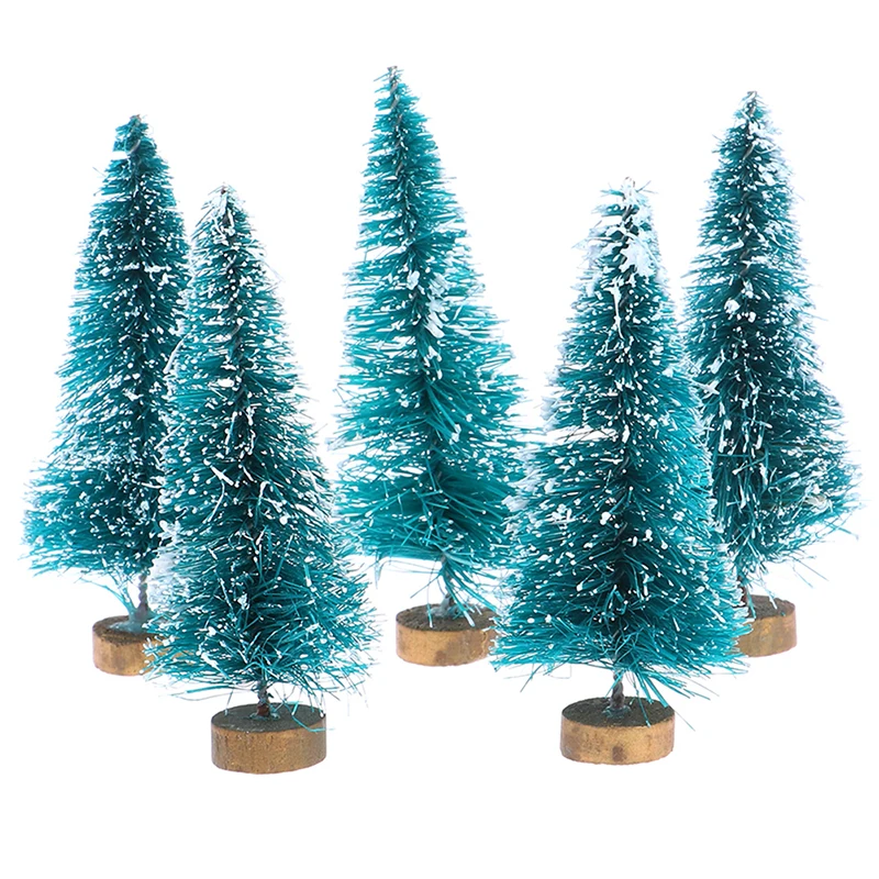 Новое поступление, миниатюрная Рождественская елка для 1/12, миниатюрное украшение для кукольного домика, маленькая сосновая елка, настольный Рождественский Декор, 5 шт