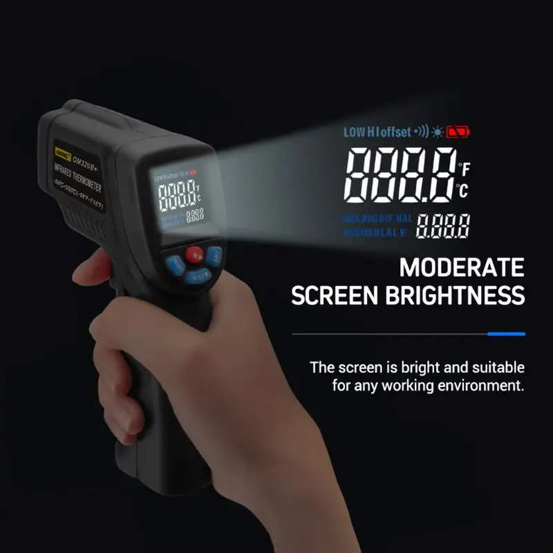 

-50~380 Digital Laser Infrared IR Thermometer Non-contact Temperature Gun C/F