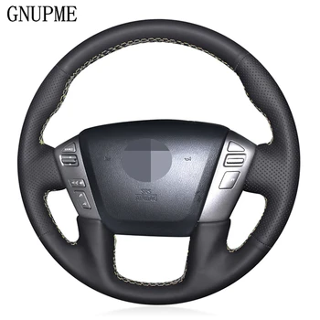 

Black Artificial Leather Car Steering Wheel Cover for Nissan Patrol Armada NV Cargo NV Passenger (US) Titan Infiniti QX56 QX80