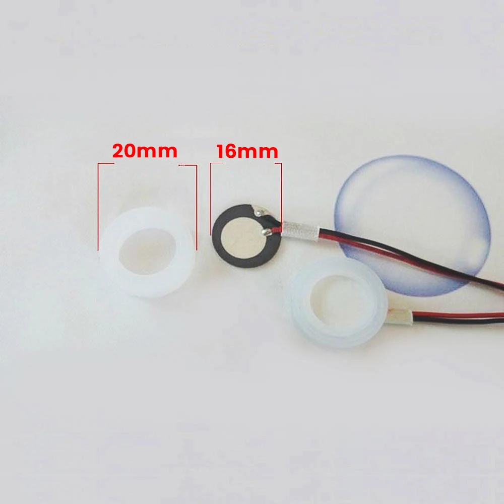Description Picture 2 of item2 PCS 16mm 2.4Mhz Ultrasonic Mist Maker Fogger Atomizing Transducer Oscillate Blade Piezoelectric Ceramic Air Humidifier Acces