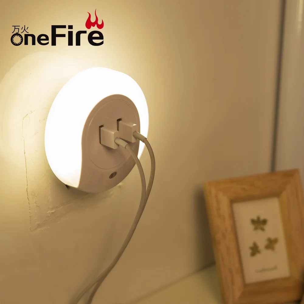 Onefire Ночной Свет Для Дома Датчик Движения Огни туалет / туалет светодиодный Ночной Датчик Света Лампа USB Прикроватная Для Вилки Спальни - Испускаемый цвет: USB