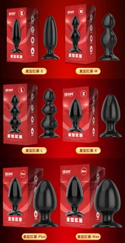 Men and Women Anal Dilator Big Butt Plug Large Suction Cup Anal Plugs Adult Unisex Sex Toys for Woman Anal Balls Buttplug 3