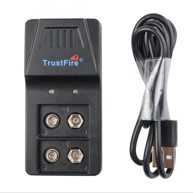 

TrustFire 9VBC01 Intelligent 9V NiMH Battery Charger 2 Slots with Micro USB Port for 9V Lithium NI-MH Batteries
