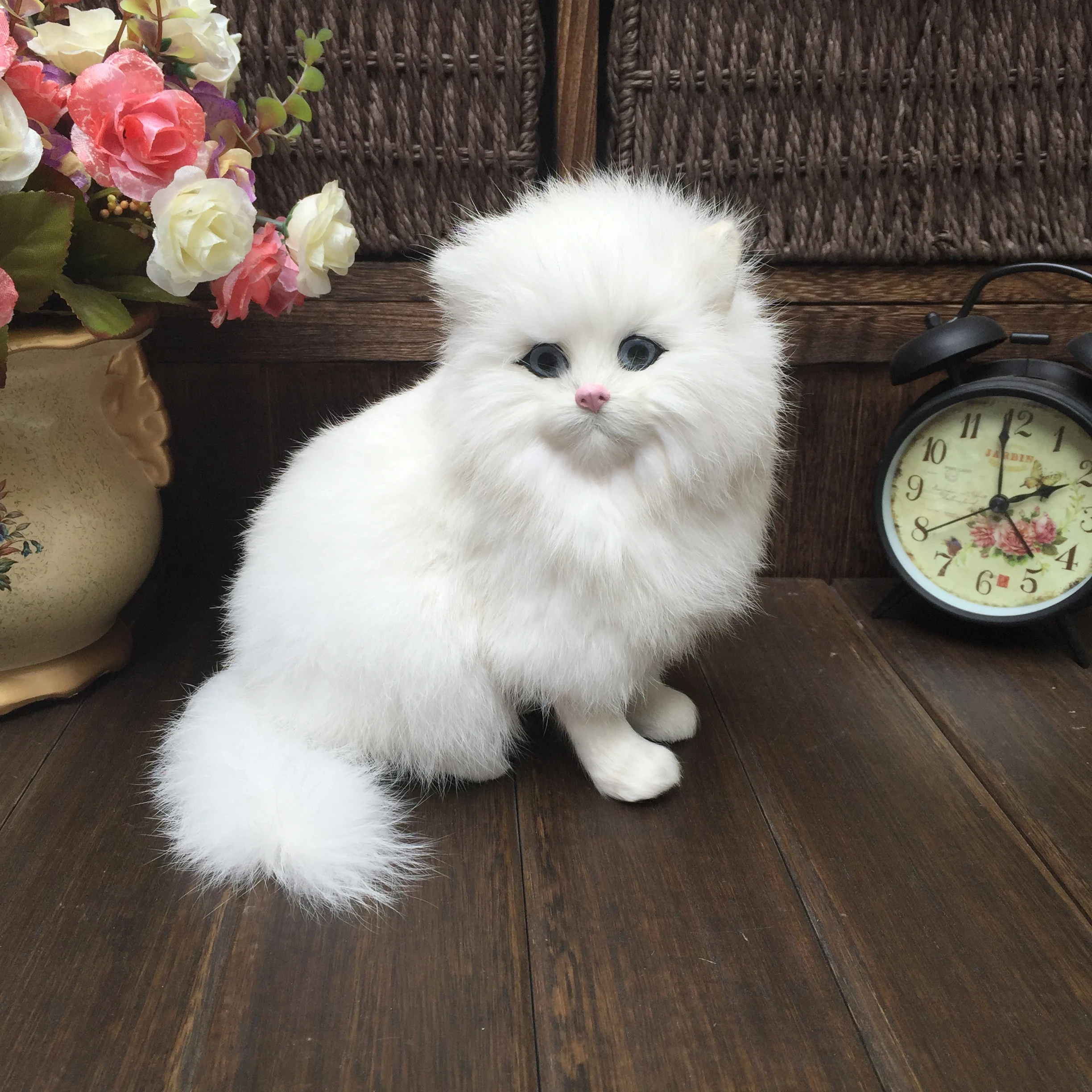 

Plush Toys Simulation Cat Doll Children's Toy Kitten Model Fake Cat Simulation Animal Doll Birthday Present Children's Gifts