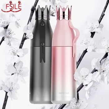 

Creative Stainless Steel Thermal Insulation Water Bottles Crown Shaped Lid Applicable For Outdoor Sports In Winter water flask