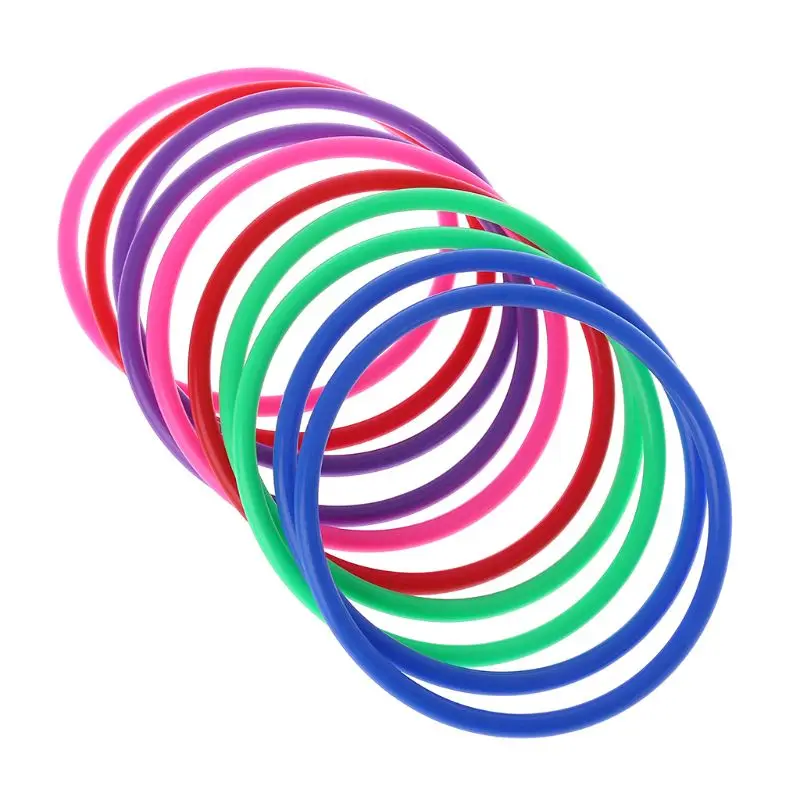 Elesunory 60 Pcs Plastic Rings for Ring Toss 2.16 inch, Ring Toss Rings, Plastic Toss Rings for Speed and Agility Training Carnival Supplies for