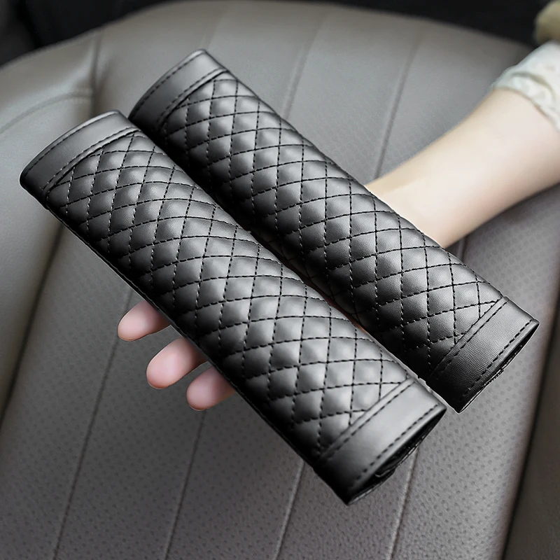 Leather seat safety belt Cover Universal Soft Car Seat Belt Protector Shoulder Strap Pads Protect Your Neck And Shoulder seat belt covers