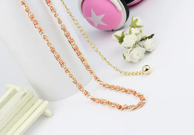 Women Girls Metal Waist Belt Body Chain Imitation Pearl Beads Waist Dress Chain Female ceinture luxury Belt For Women