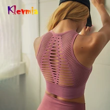 Women's Seamless Sports Bra Top Fitness Women Racerback Running Crop Tops Pink Workout Padded Yoga Bra High Impact Activewear
