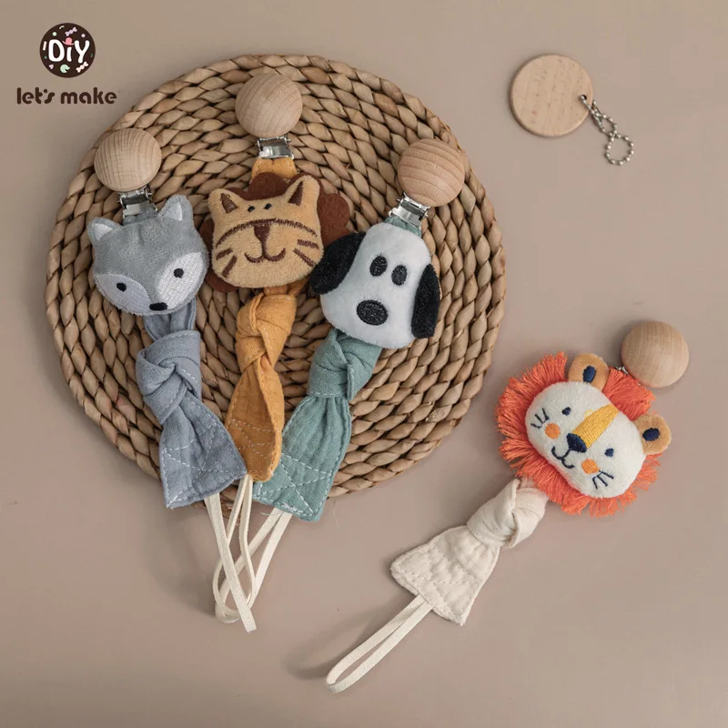 Vamos fazer 1pc bebê pano animal chupeta corrente segura dentição corrente acessórios do bebê multicolorido desenhos animados animais sem fpa presente do bebê