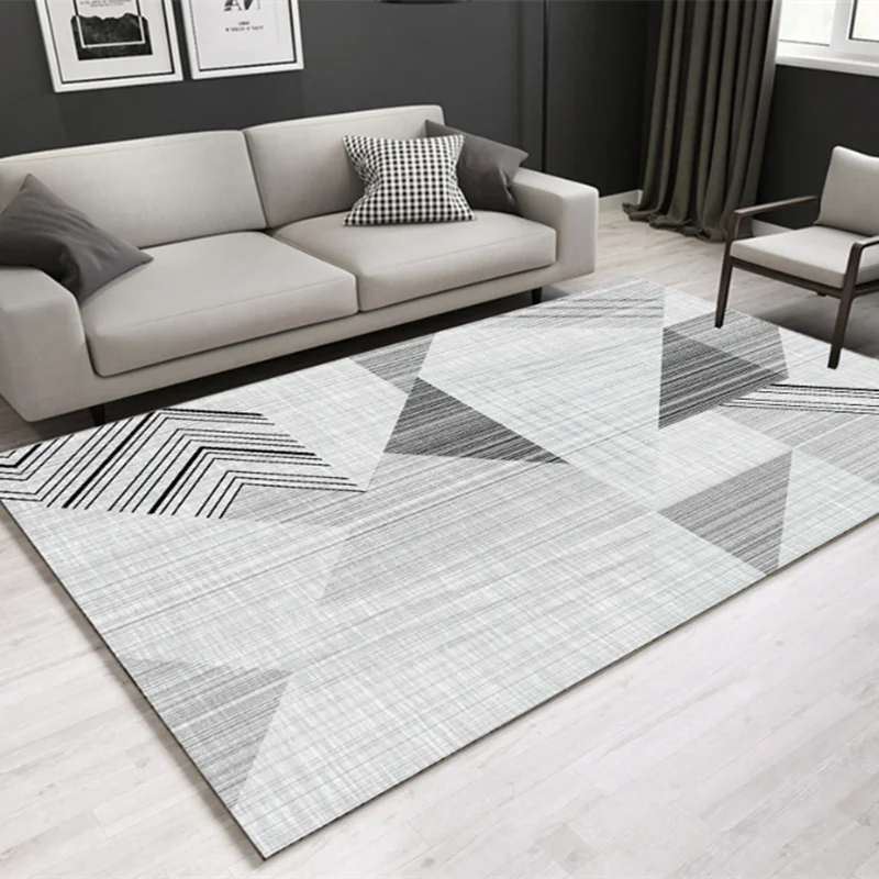 

Nordic Geometric Carpet Home Living Room Bathroom Non-slip Carpets Rectangle Bedroom Bedside Blanket Rug Study Yoga Teppich Mat