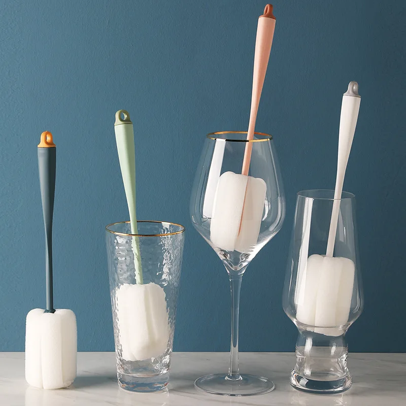 

Slim Waist Cup Brush Cup Artifact Bottle Cleaning Brush Long Handle No Dead Angle Sponge Small Brush Tea Cup Brush