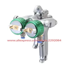 Высокое давление нано хром краскопульт HVLP 1,3 мм двойное сопло Пневматический краскопульт серебряное зеркальное покрытие пневматический распылитель