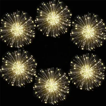 Thrisdar 5IN1 10IN1 Opknoping Starburst String Licht Vuurwerk Koperen Plug In Fairy String Light Garland Kerst Twinkle Licht Thrisdar 5IN1 10IN1 Opknoping Starburst String Licht Vuurwerk Koperen Plug In Fairy String Light Garland Kerst Twinkle Licht
