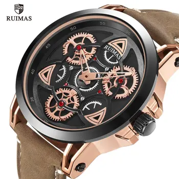

RUIMAS Luxury Military Sports Watches Men Top Brand Waterproof Wristwatch Leather Strap Quartz Watch Man Relogios Masculino 550