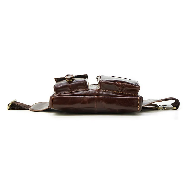 Crossten Genuine leather waist Pack men Retro coin purse belt bag Bum fanny pack Pouch Bag for large screen smartphone