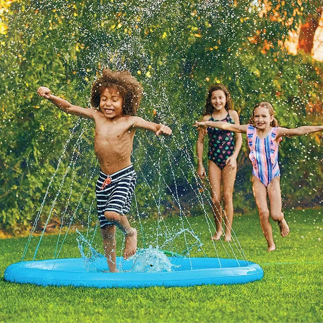 170cm Inflatable Spray Water animal inflatable water jet children sprinkler play mat carpet water games beach mat cushion toys 5