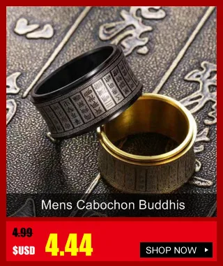 Yes Yalta Men's Finger Buddha Heart Sutra With Runes Mantra Thumb Signet Lucky Ring Celtic Prayer Rings For Men Women Spiritual