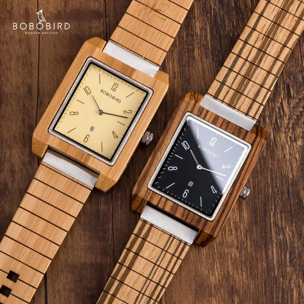 Часы reloj hombre BOBO BIRD из бамбука и дерева для мужчин роскошные брендовые наручные часы с отображением даты