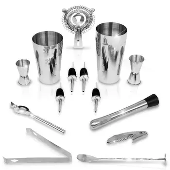 

New Premium 14 Piece Cocktail Making Set and Bar Kit by trade;/Free 130+ Cocktail Recipes Included/Make Any Drink With This Bart