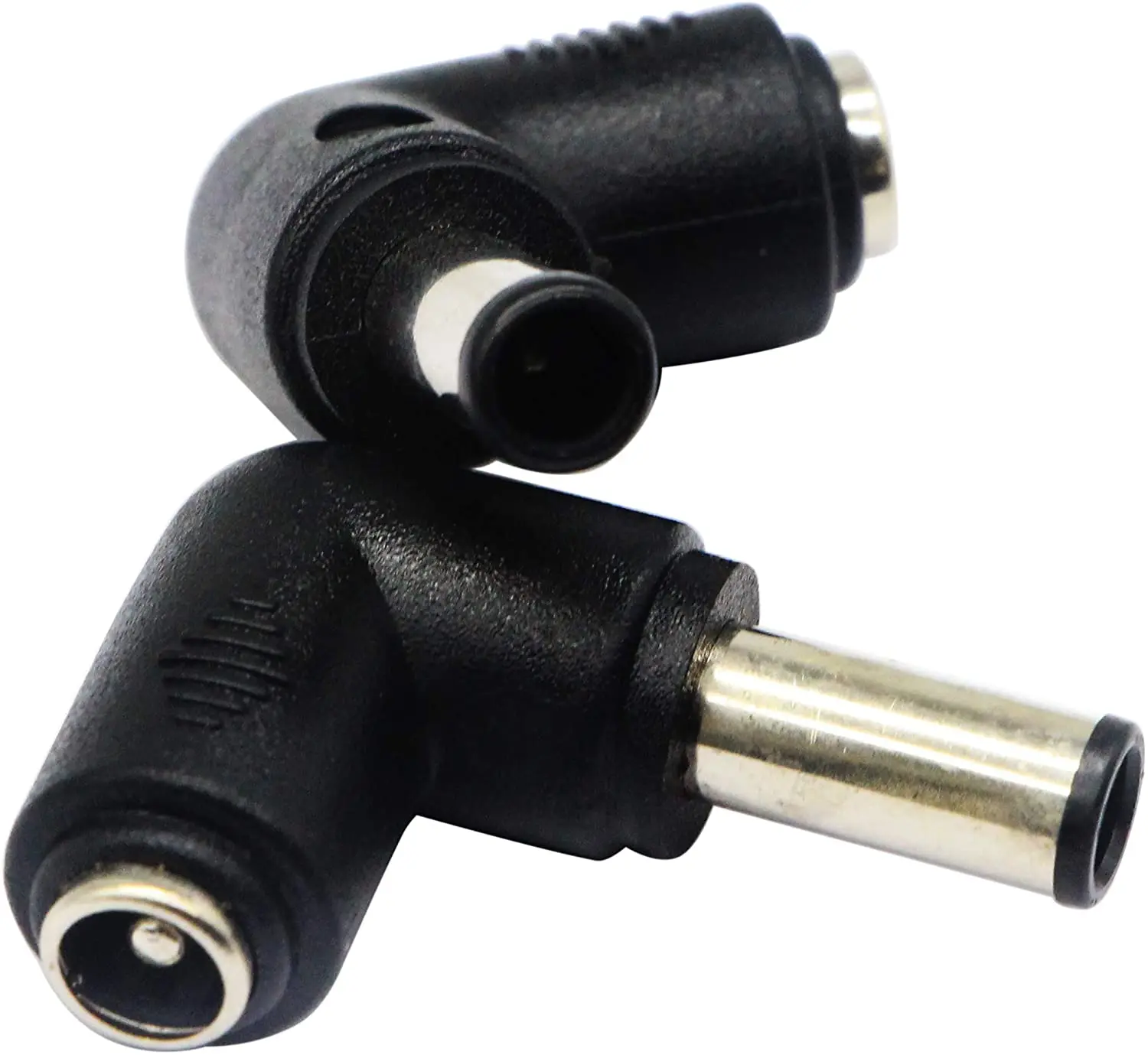 2pack DC6.0x4.3mm Male 90 Degree Angle to DC5.5x2.1mm Female Adapter DC Barrel Power Jack Charging Cable Connector for Tablet
