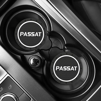 

2PCS Car Water Cup Bottle Holder Anti-slip Pad Mat Silica Gel for Volkswagen VW Passat B5 Accessories