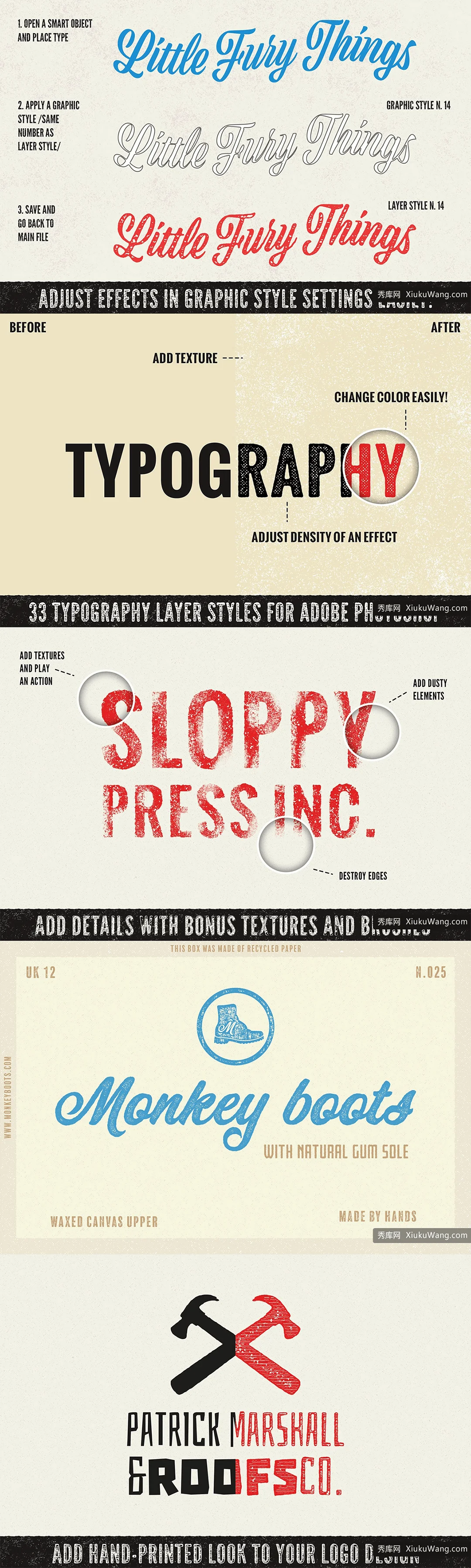 复古粗糙的边缘PS画笔素材 Sloppy Press Inc插图1