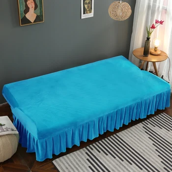 

A Solid Color Universal Armless Sofa Bed Cover with A Foldable Elastic Sofa Cover, High Quality Sofa Elastic Protection