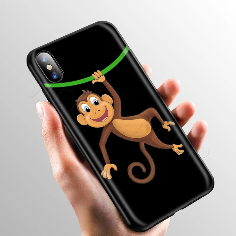Webbedepp удивительный мультяшный чехол с обезьянкой для Apple iPhone 11 Pro XS Max XR X 8 7 6 6S Plus 5 5S SE