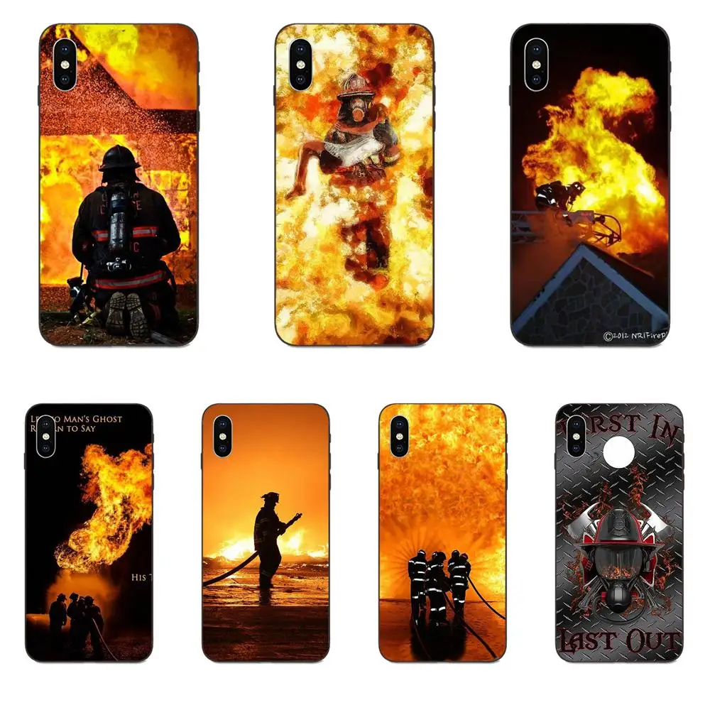 For Huawei nova 2 2S 3i 4 4e 5i Y3 Y5 II Y6 Y7 Y9 Lite Plus Prime Pro 2017 2018 2019 TPU Cover Firefighter Fireman Helmet Flame | Мобильные