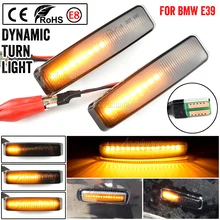 Sinal led dinâmico de seta luzes laterais, 2 peças, brilhante, sequencial, blinker, para bmw 5, série 5er, e39, mod. Bj. 12/95 - 6/03