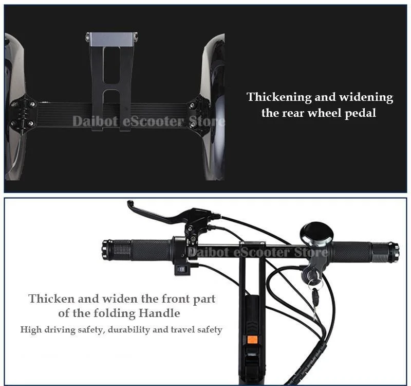 Daibot 10 Inch Electric Tricycle Scooter Three Wheels Electric Scooters Foldable Kick Scooter Electric 36V 250W Range 45KM (15)