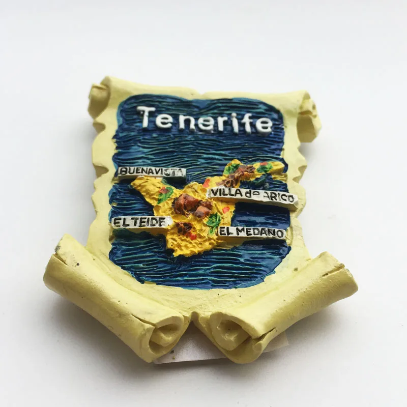 Europe Spain Fridge Magnets Spanish Island of Tenerife Tourism Souvenir Decorative Refrigerator Magnets Home Decor Gift Ideas