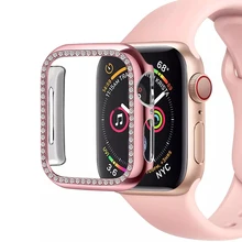 Шикарный бампер для apple watch чехол 5 4 correa apple watch 44 мм 40 мм 42 мм 38 мм iwatch 5 4 3 2 1 Алмазный защитный чехол