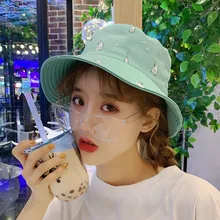 Винтажная Рыбацкая шляпа двухсторонняя мультяшная шляпа пара солнцезащитная Кепка Хип-хоп шляпа панка уличная Кепка для мужчин и женщин Панама