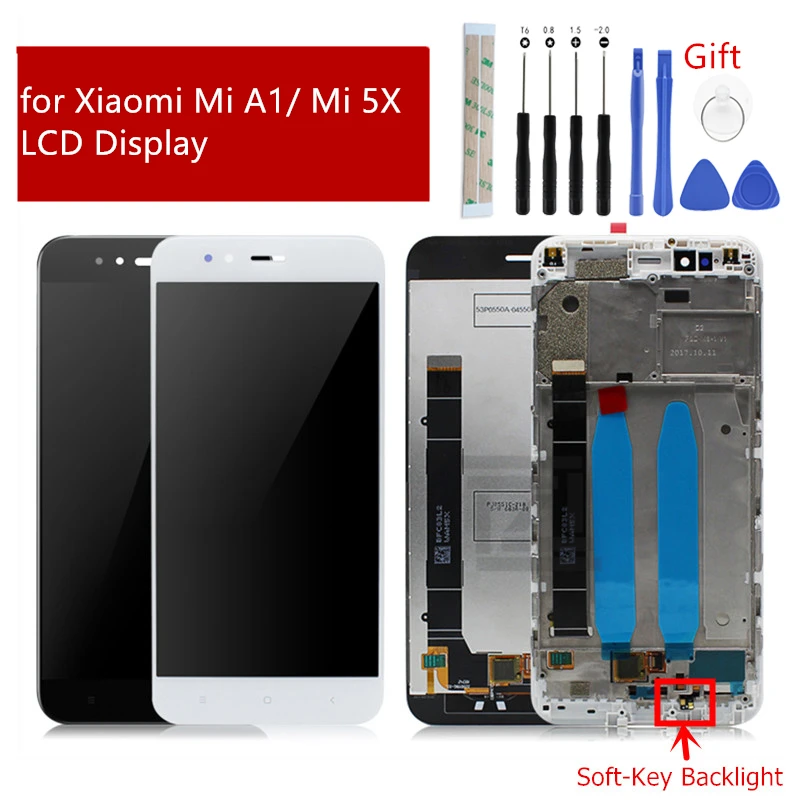 ЖК дисплей для Xiaomi Mi A1 дигитайзер сенсорного экрана в сборе с рамкой 5X замена