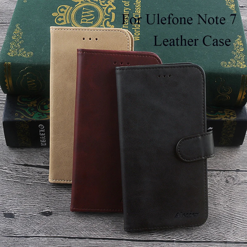 

Alesser For Ulefone Note 7 Leather Case Flip Cover With Stick Protective Cellphone Case For Ulefone Note 7 Phone Leather Case