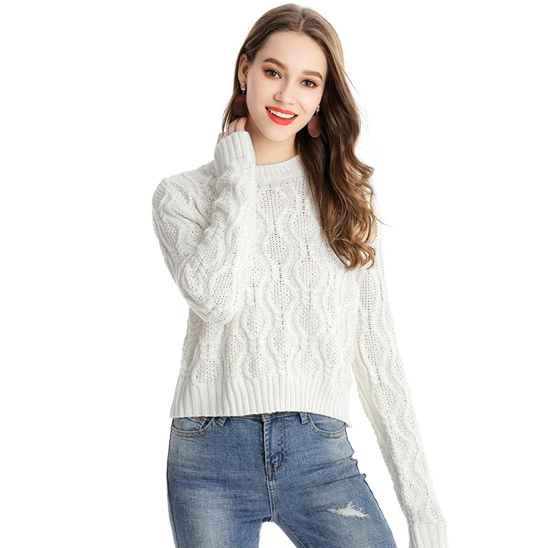 

Women's Winter Casual Oversize Pullover Jumper Shirt Thick Warm OL Commute Slim Bottoming Sweater