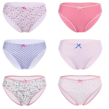

6pcs/Pack Women's Cotton Stretch High-Cut Bikini Underwear Female Comfortable Underpants Sexy Lingerie Plus Size Pantys Briefs