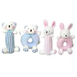 Детская погремушка, плюшевые мягкие игрушки, подарок для новорожденных, детская кроватка, игрушка, Розовые кролики, кролик, игрушка для