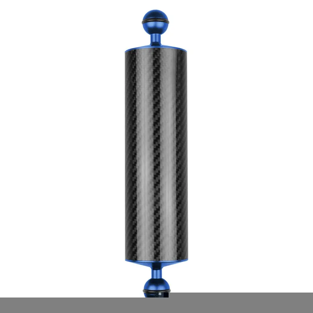 40 мм/80 мм/60 мм углеродное волокно плавучий водный рычаг двойной шаровой плавающий рычаг Дайвинг камера Подводный поднос для дайвинга для Gopro - Цвет: 60mm 10in