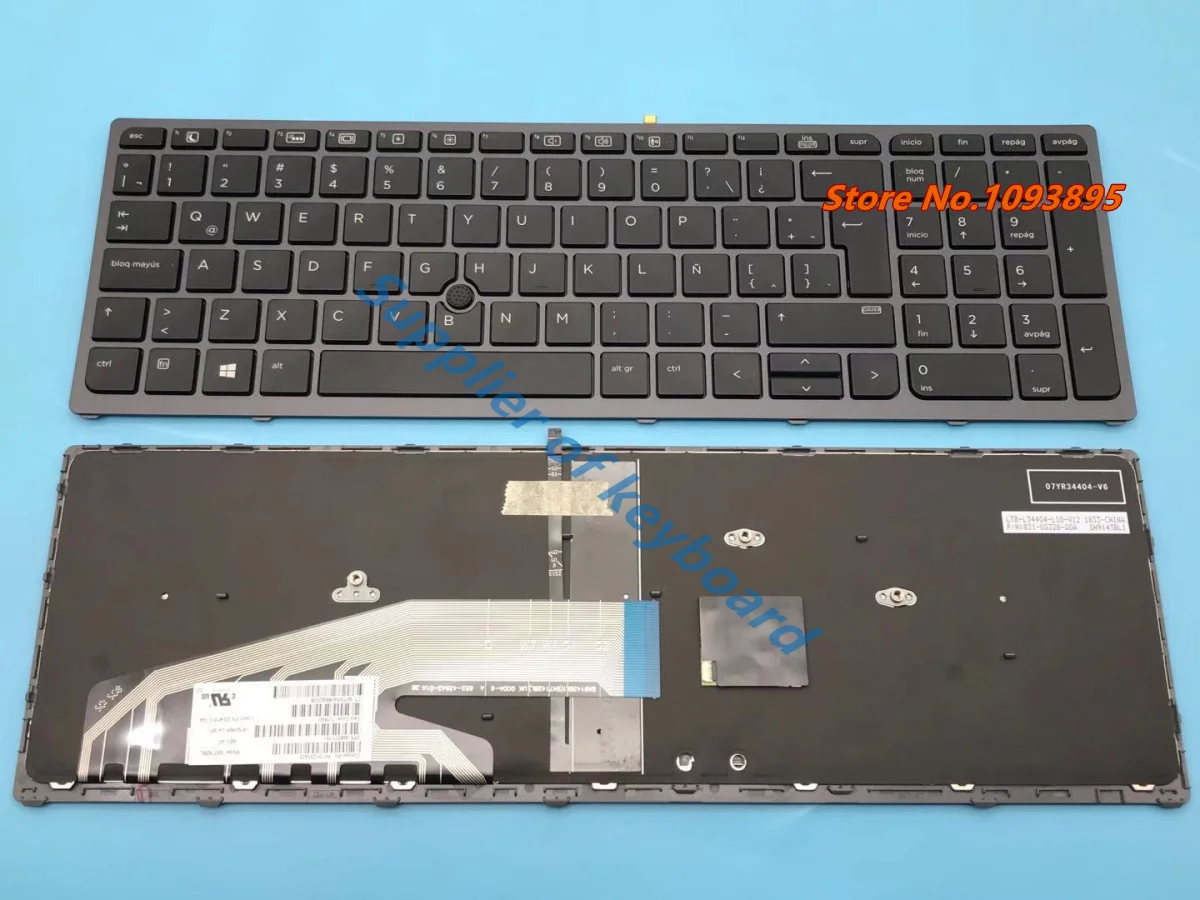 Клавиатура с испанской раскладкой для ноутбука HP Zbook 15 G3 17 и подсветкой |