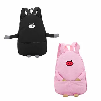 

Cute Piggy Shoulders Backpack Pig Canvas School Bag Girls Student Shoulders Bag