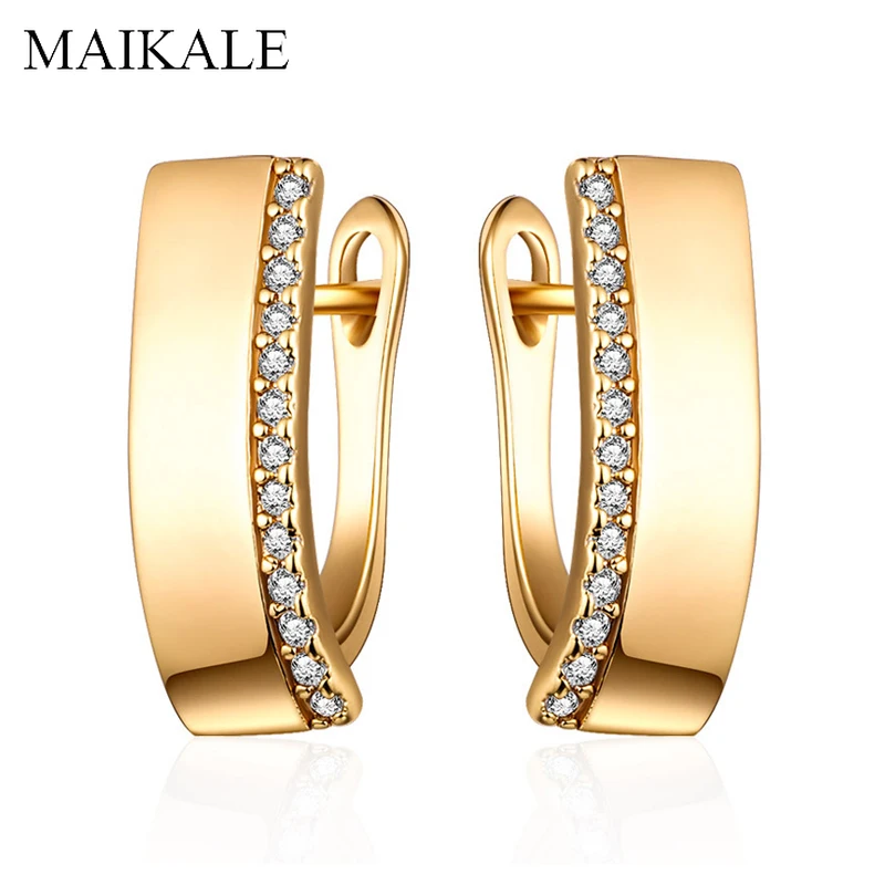 MAIKALE, классические квадратные большие серьги-гвоздики золотого и серебряного цвета, кубический цирконий ААА, геометрические треугольные корейские серьги для женщин, подарки