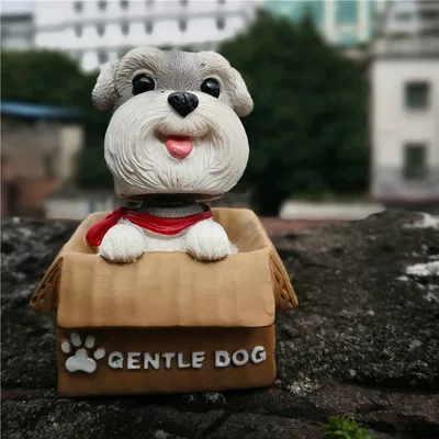 10 Car Ornament Nodding Dog Cat Hamster Shakes His Head Shaking Car Styling Bobblehead Doll Car Interior Decoration Christmas Gifts - Цвет: 10